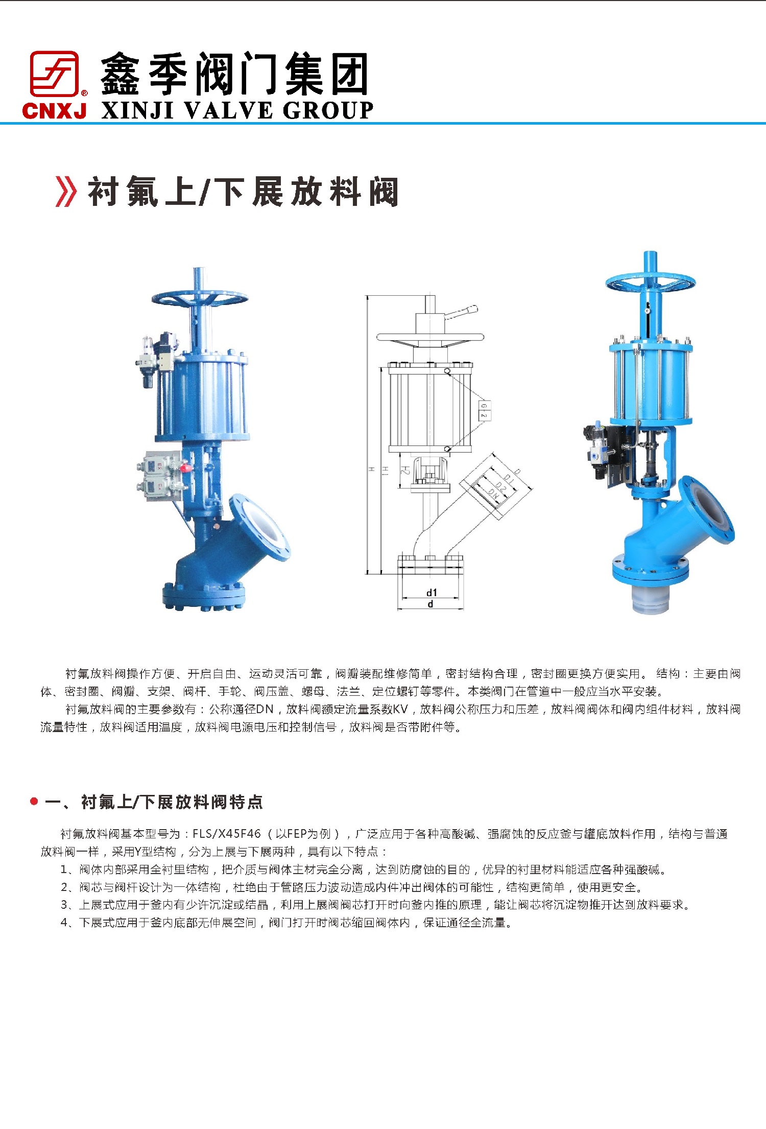 CNXJ襯氟上展放料閥FLS645F46與閘閥的對比與應用分析